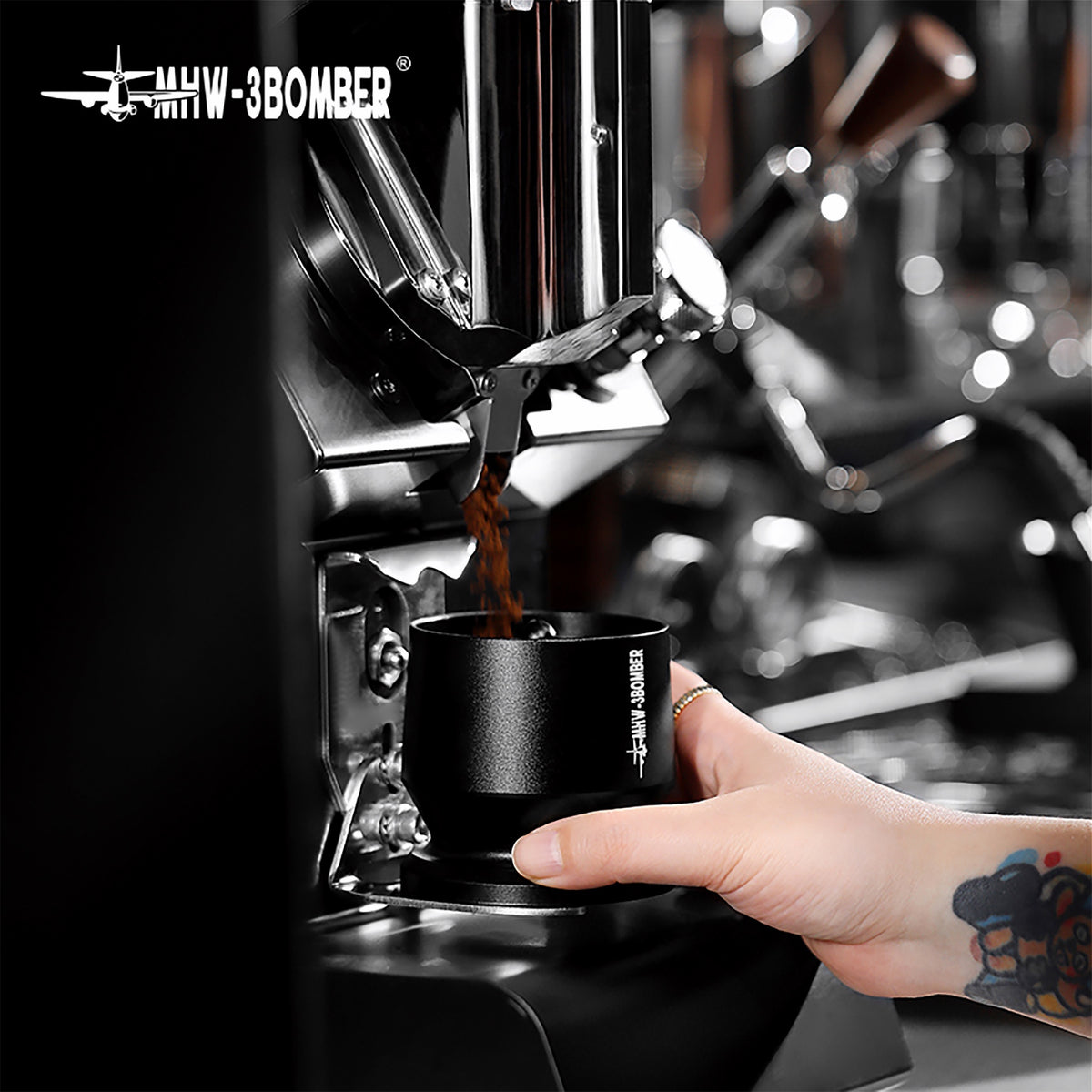 SE Pro Espresso Shaker Funnel Plata Espacial 58mm