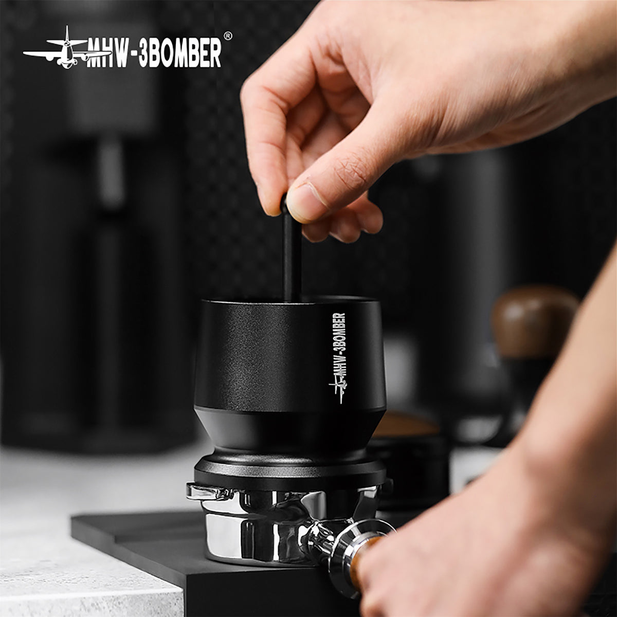 SE Pro Espresso Shaker Funnel Plata Espacial 58mm
