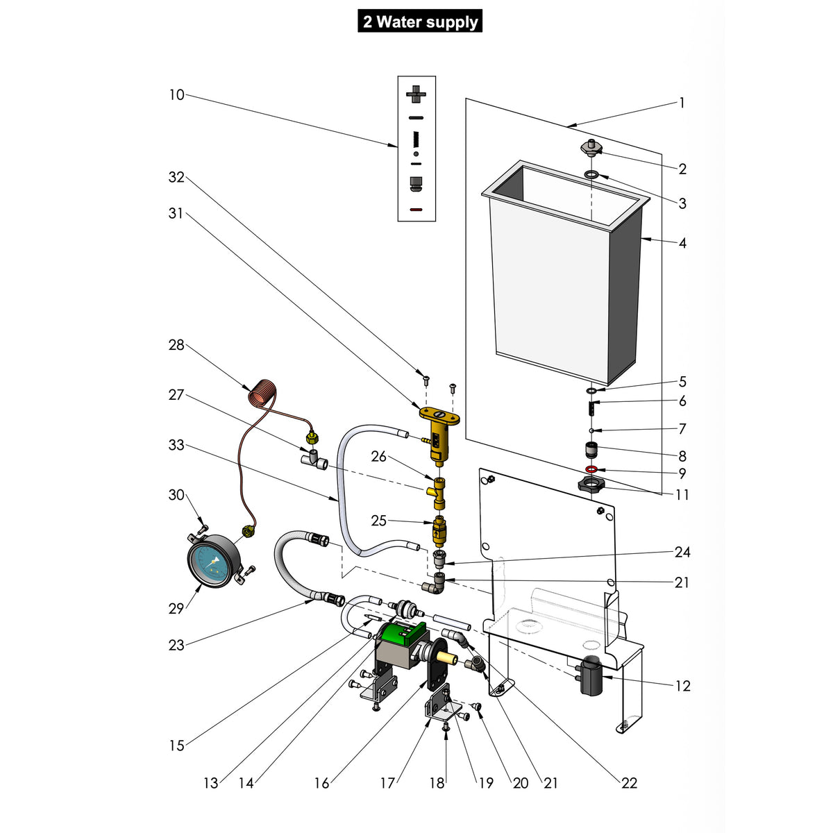 Profitec Go 1.0 Water Supply