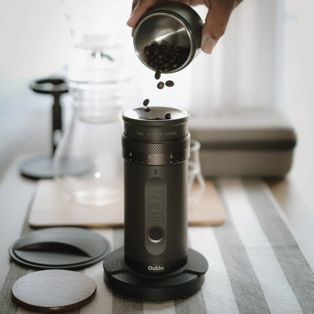 Outin Fino Portable Coffee Grinder Tundra Brown
