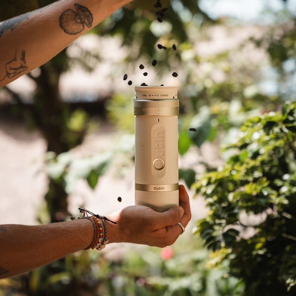 Outin Fino Portable Coffee Grinder Tundra Brown