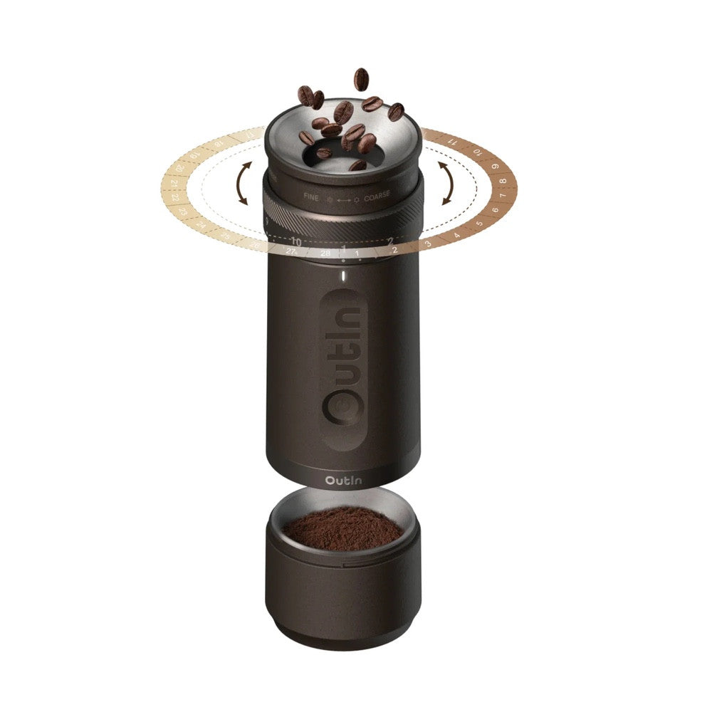 Outin Fino Portable Coffee Grinder Tundra Brown