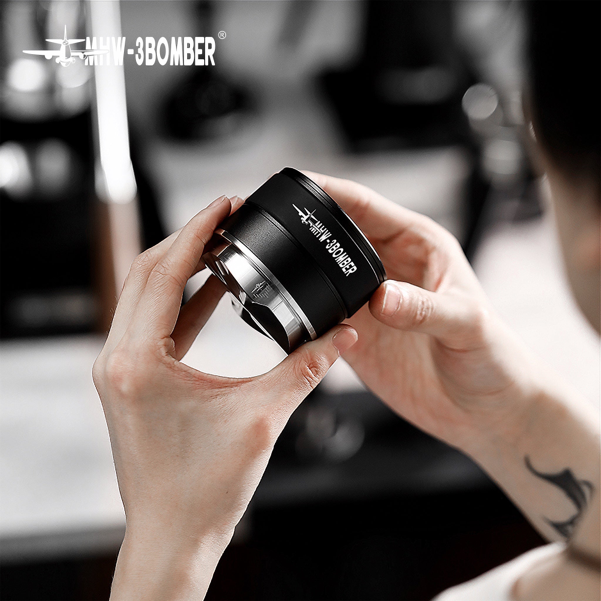 YU Series Infinite Coffee Distributor Black 58.35mm