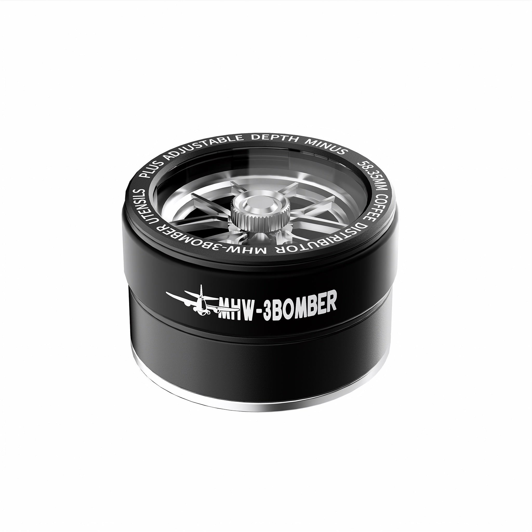 YU Series Infinite Coffee Distributor Black 58.35mm