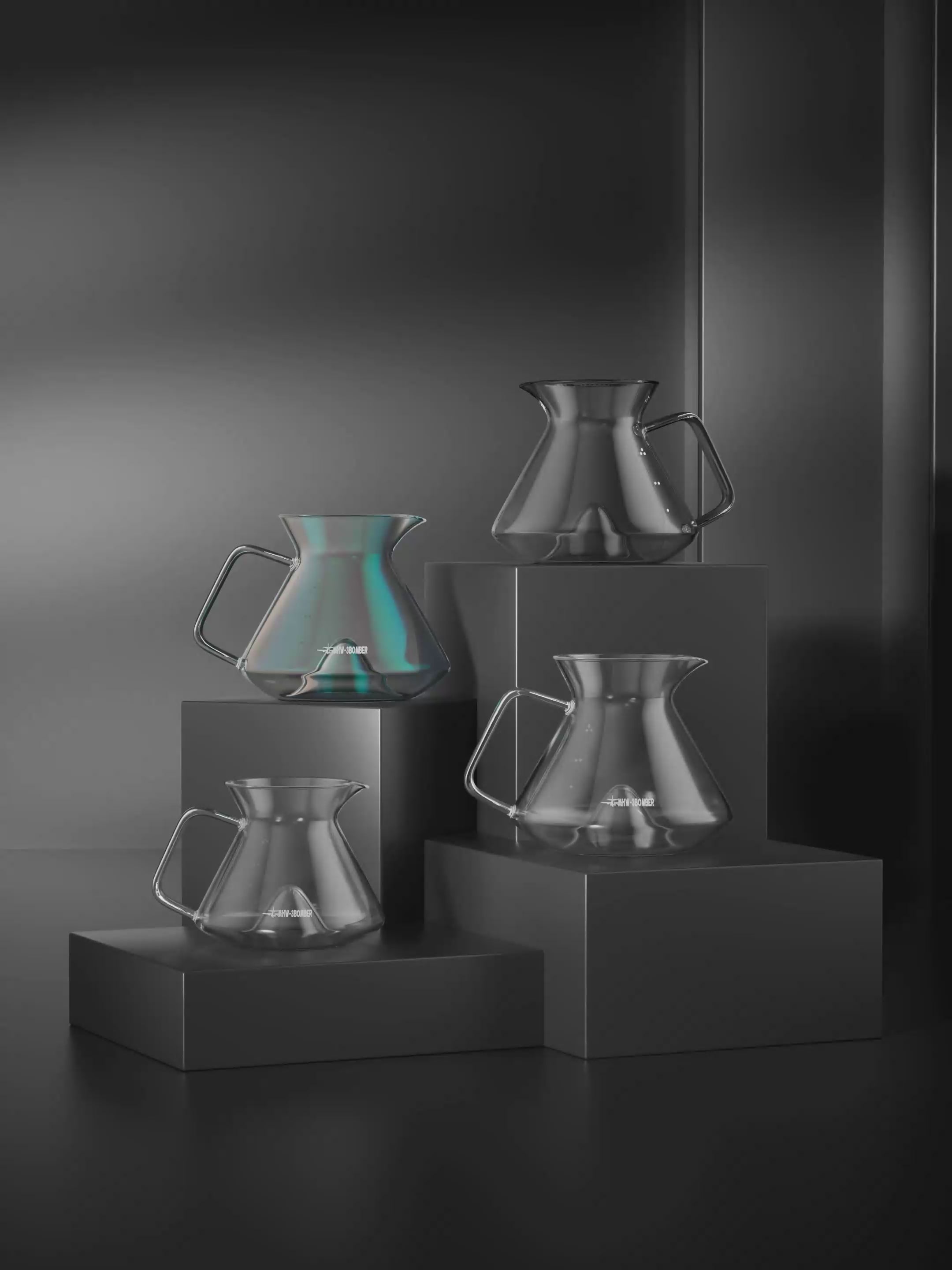 Load video: Hill Coffee Server 360ml Transparent