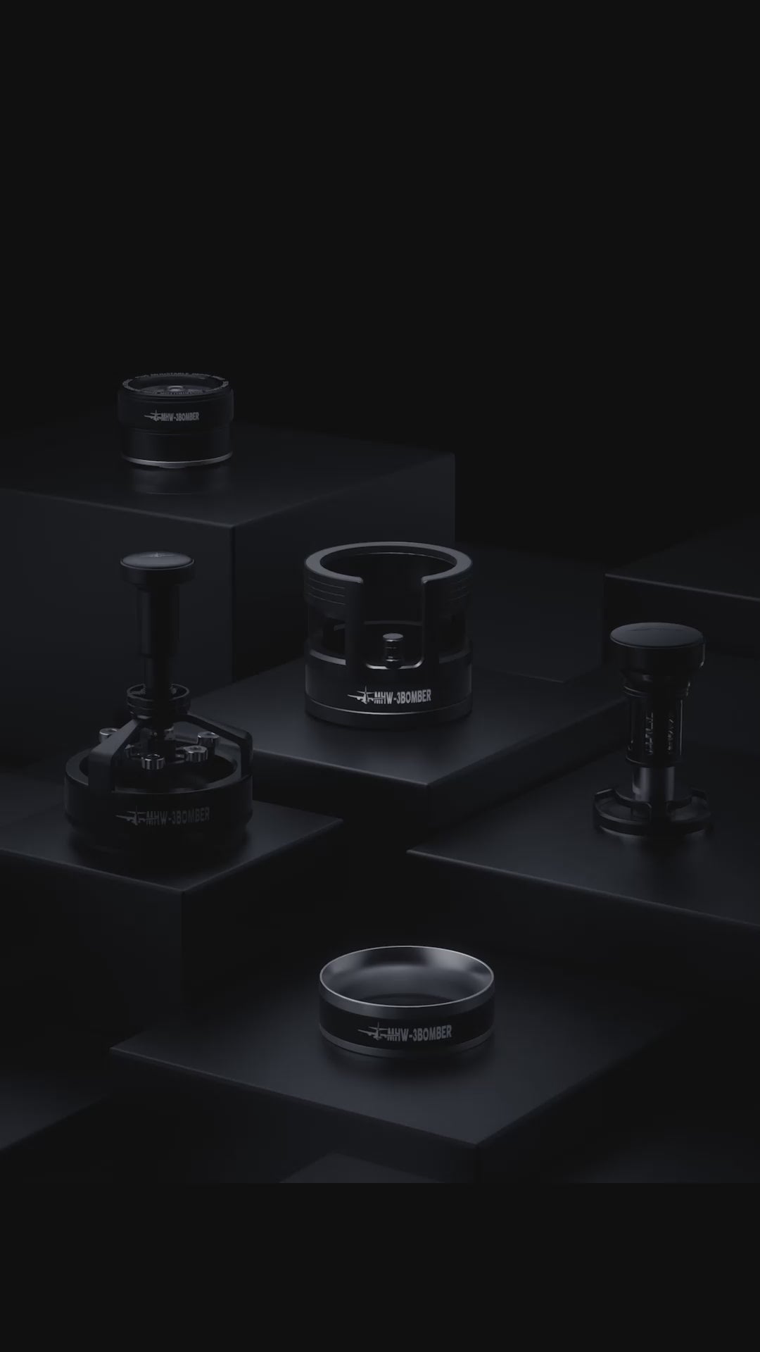 Load video: YU Series Portafilter Holder Black 58.35mm